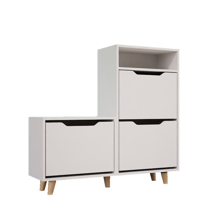 جاکفشی داشبوردی 3 درب نشیمن دار باکس دار پایه دار