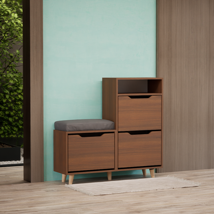 جاکفشی داشبوردی 3 درب نشیمن دار باکس دار پایه دار