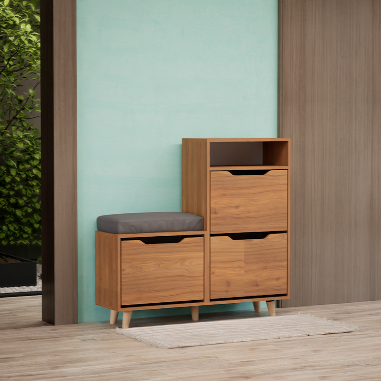 جاکفشی داشبوردی 3 درب نشیمن دار باکس دار پایه دار